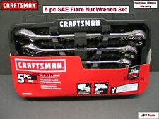 Craftsman 5 Pc Inch Sae Flare Line Nut Wrench Set 14 To 78 New Version