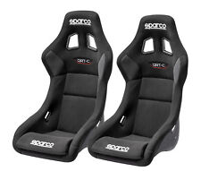 Pair Sparco Qrt-carbon Racing Bucket Seat - Black Fabric - Fia Approved