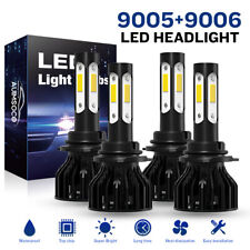 For Honda Accord 2003-2007 Led Headlight 4 Bulbs White Highlow Beam 9005 9006