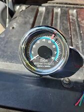 Vintage Sun Super Tach Ii 8000 Rpm Blueline Tachometer Red Line