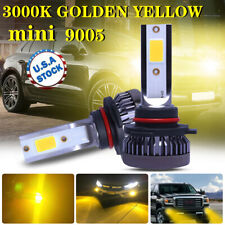 Pair 9005hb3 Led Headlight Bulbs Conversion Kit High Beam Yellow Super Bright