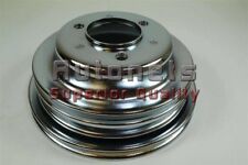 Chrome Bbc Chevy Crank Shaft Pulley Long Water Pump 3 Groove Big Block Chevy Lwp