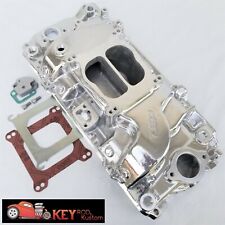 Big Block Chevy Polished Aluminum Intake Manifold Oval Port 454 Low Rise