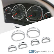 Fits Ford 94-04 Mustang 6pcs Dashboard Gauge Bezel Trims Covers Chrome