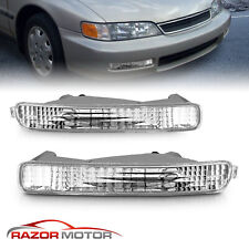 For 1996 1997 Honda Accord Chrome Bumper Lights Left Right Signal Parking Lamps