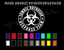 Zombie Outbreak Response Team Biohazard Symbol Car Truck Decal Sticker Vinyl