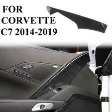 Carbon Fiber Drivers Door Danel Trim Cover For Chevrolet Corvette C7 2014-2019