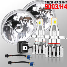 Pair H6024 7 Round Led Sealed Beam Glass 12 Volt Headlight Bulbs H6024
