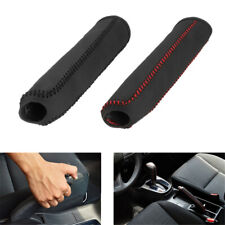 Leather Hand Brake Cover Protective Sleeve Black For Honda Civic 2004-2011