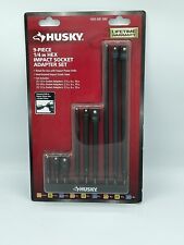Husky 9 Piece 14 - 38 - 12 Hex Impact Socket Extension Adapter Set - New