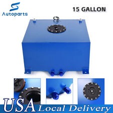 15 Gallon Coated Aluminum Racing Drift Fuel Cell Gas Tank With Level Sender