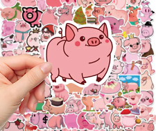 50pcs Pigs Stickers Pack Cartoon Stickers Vinyl Waterproof.