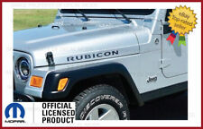 2x Jeep Wrangler Rubicon Hood Decals Stickers Tj 1997 - 2006 Sj4t6 Gloss Black