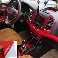 3d Red Carbon Fiber Car Interior Panel Protector Sticker Accessories Diy Durable