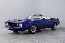 1973 Ford Mustang Royal Blue Convertib 24x36 Inch Poster Vintage Classic Car