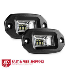 Mictuning 20w Led Pods Flush Mount Offroad Work Light Bar For Jeep Pickup Truck