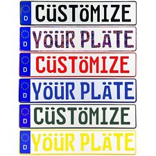 Custom European German License Plate - Customize Your Plate