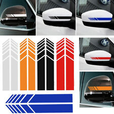 Racing Stripes Side Rear View Mirror Vinyl Decal Stickers For Universal Race Car