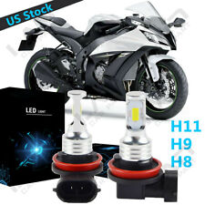 H11 Led Headlight Bulb High Low Beam By For Kawasaki Ninja Zx6r Zx600 2007-2012