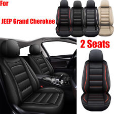 Car 2 Seat Front Covers Pad Fuax Leather For Jeep Grand Cherokee 2004-2024