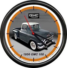 Licensed 1956 Gmc Black White Stepside Pickup Truck General Motors Wall Clock