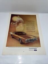 1970s Thunderbird Ford Vintage Magazine Print Advertisement Classic Car Ad