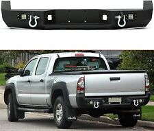 For 05-15 Toyota Tacoma One-piece Heavy Duty Steel Rear Bumper W Led Lights