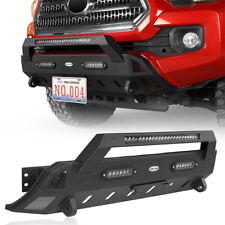 Stubby Steel Front Bumper Guard W 72w Led Light Bar For Toyota Tacoma 2016-2023