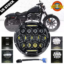 Dot 7 Inch Motorcycle Led Headlight Halo For Harley Davidson Touring Sportster
