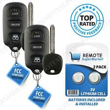 2 Replacement For Toyota 2003-09 4runner 2003-08 Sequoia Remote Car Fob Key Set
