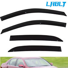 Lablt Window Visors Sun Rain Guards Deflectors Black For 2003-2007 Honda Accord