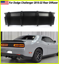 For Dodge Challenger Srt 15-2023 Matte Black Rear Bumper Lip Diffuser Shark Fins
