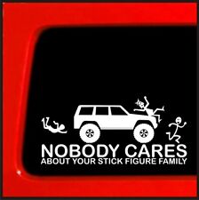 Sticker Connection Stick Figure Sticker For Jeep Cherokee Family Nobody Care