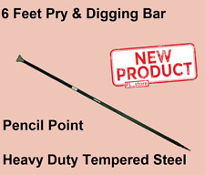 6 Ft Pry Digging Bar Heavy Duty Steel Pencil Point Plumber Spud Long Pinch Probe
