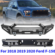 3 In 1 Steel Front Bumper Assembly Rear Bumper For 2018 2019 2020 Ford F-150