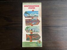 1950s Cities Service Southeastern United States Road Map Usa