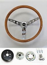 1968 1969 Road Runner Barracuda Cuda Fury Grant Wood Steering Wheel 15 Chrome