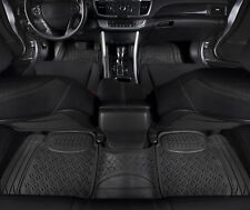 Car Floor Mats Black All Weather 3d Rubber - 3 Pc For Car Truck Suv