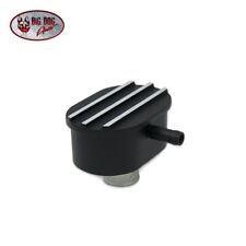 Finned Oval Black Aluminum Valve Cover Breather With Pvc