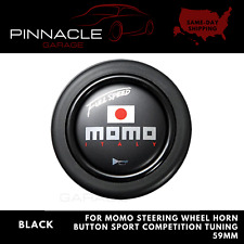 59mm Momo Black Full Speed Steering Wheel Horn Button Sport Competition Tuning