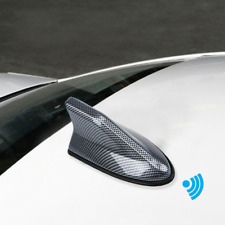 1x Car Carbon Fiber Shark Fin Roof Antenna Radio Amfm Signal Aerial Accessories