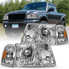 Fit 2001-2011 Ford Ranger Chrome Headlightscorner Turn Signal Lights Lr Set