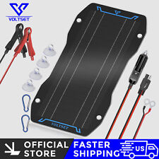 Voltset 10w 12v Solar Panel Car Battery Trickle Charger Kit Maintainer Car Rv