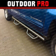 For 07-18 Chevy Silverado Crew Cab Blk Matte Side Steps Running Boards Nerf Bar