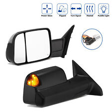 Pair For 2009-2012 Dodge Ram Pickup Power Heat Turnpuddle Signal Towing Mirrors