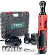 Cordless Electric Ratchet Wrench Set 38 12v Power Ratchet Tool Kit With 2 ...