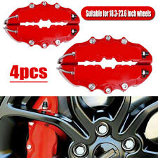 4x Red 3d Style Frontrear Car Disc Brake Caliper Covers Parts Brake Accessories