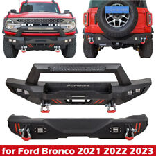 Truck Front Bumper Or Rear Bumper W Winch Led Lights For Ford Bronco 2021-2024