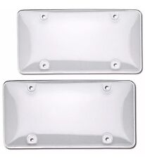 2pcs Abs Plastic Clear License Plate Tag Cover Frame Protector For Us Car