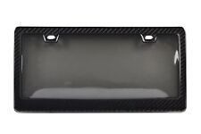 Genuine 100 Carbon Fiber License Plate Frame Tag Cover 3k With Tinted Cover